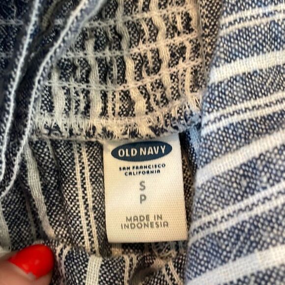 Old Navy striped linen blend jumpsuit small - Picture 5 of 8